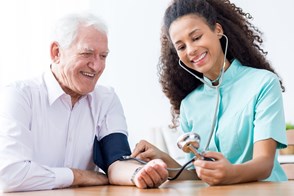 Elderly man at the doctor's office