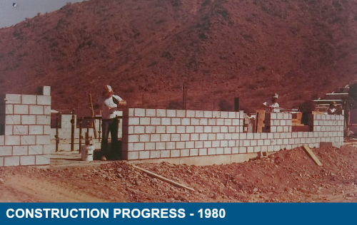 Photo of construction progress, Christian Care Health Center, taken in 1980