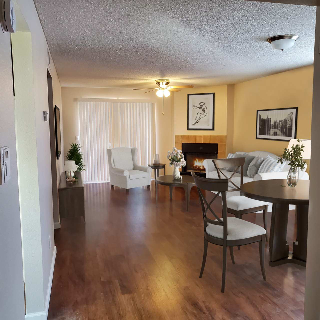 Photo of Living room in garden home senior living apartment