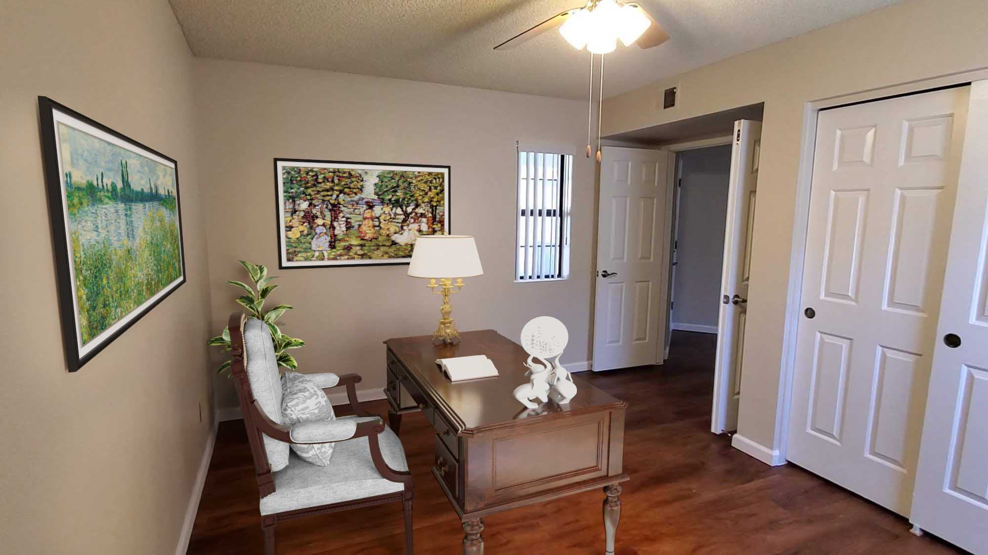 Photo of office in garden home in senior living