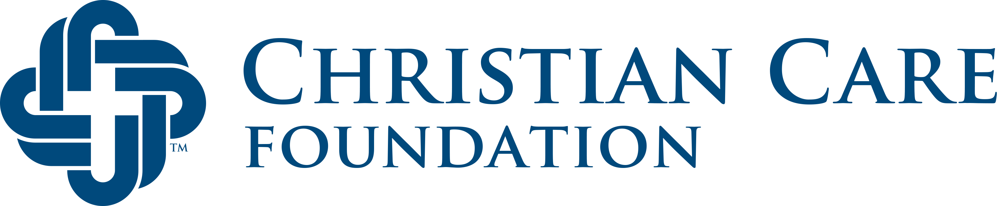 Christiancarefoundation Logo Typesetting Horizb