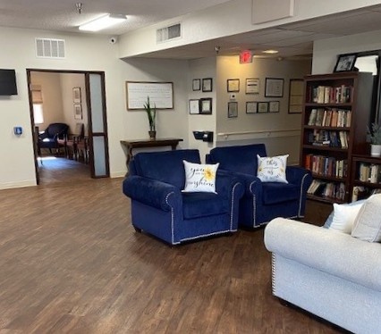 Front entrance and lobby of Christian Care Health Center
