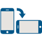 Rotate mobile device to landscape icon
