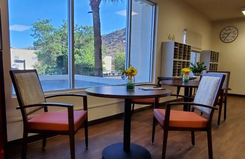 Sitting area in Manor 1 Subsidized independent living for seniors