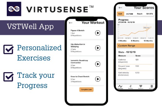 Infographic showing screenshot of VSTWell App