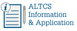 Notepad Icon, link to ALTCS information & application packet