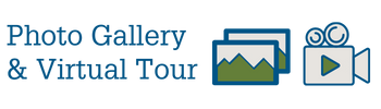 Decorative icon of video camera with text that says Photo Gallery & Virtual Tour, Assisted Living in Phoenix