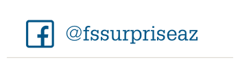 Facebook logo, link to Fellowship Square Surprise profile