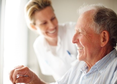 Senior gentleman receiving Home Health care at Fellowship Square Senior Living AZ