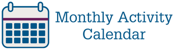 Blue Calendar icon, click for Independent Living Activity Calendar