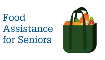 Food Assistance for Seniors - icon with groceries