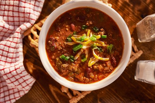 Bowl of chili served at Fellowship Square Surprise