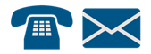 Icons depicting telephone & email