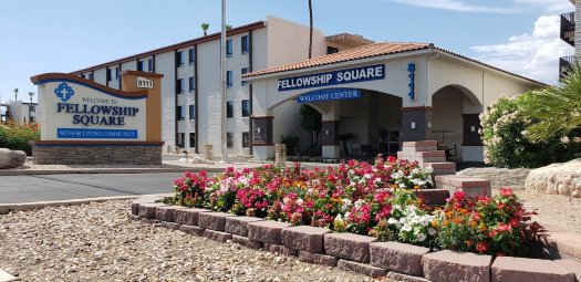 Photo of entrance to Fellowship Square Tucson Retirement Community
