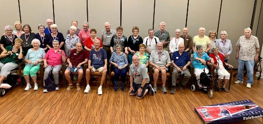 Photo of seniors after a cornhole competition at Fellowship Square Independent Living Surprise