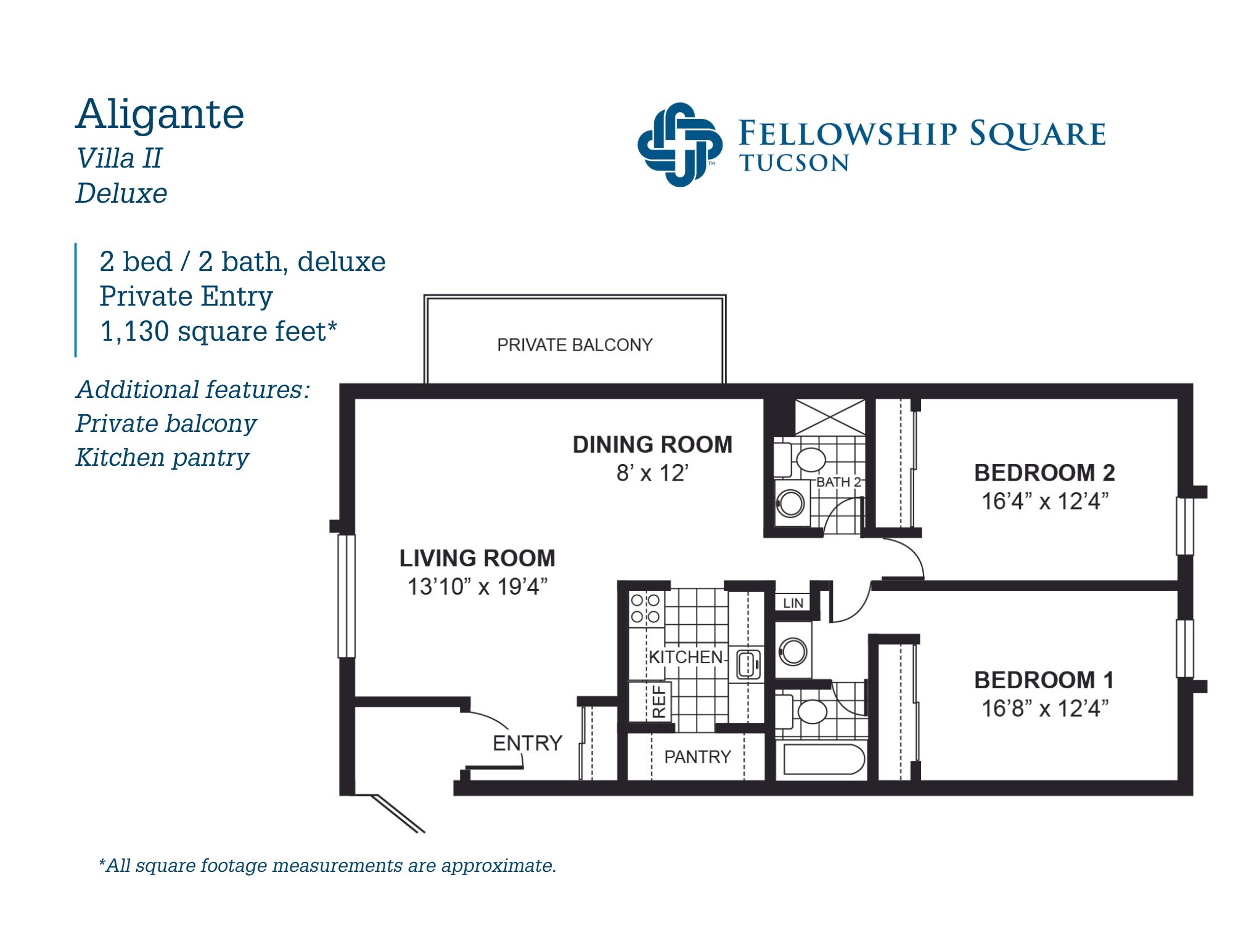 Photo of large 2 bed/2 bath Independent Living Apartment Tucson