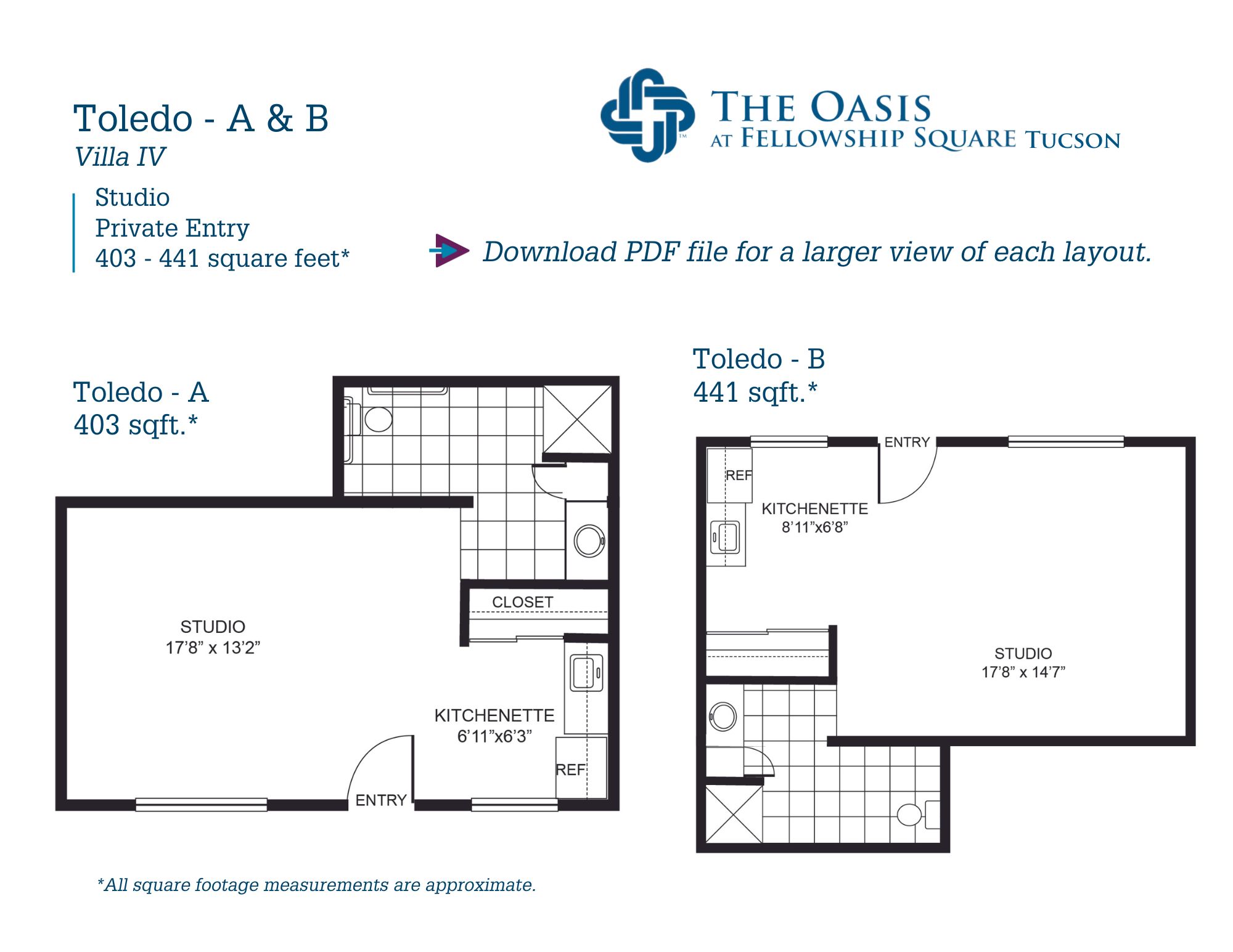 Photo of Assisted Living Studio for seniors in Tucson