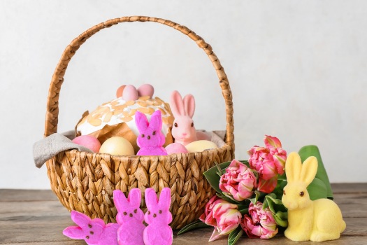 Photo of Easter basket with peeps candy