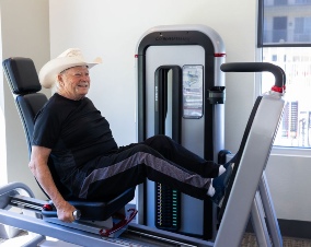 Photo of senior exercising at Fellowship Square senior living in Arizona