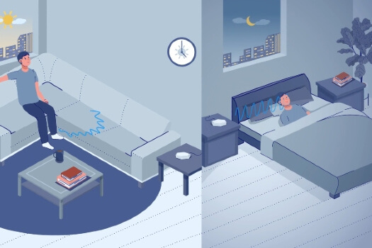 An illustration of Helpany's AI care device, nicknamed Paul