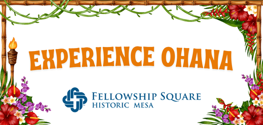 decorative image with text Experience Ohana